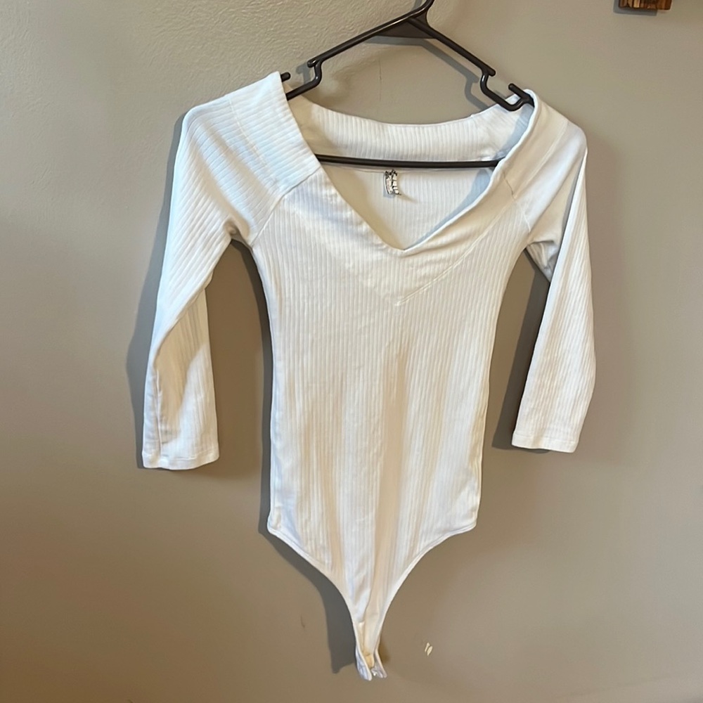 Free People White Bodysuit XS